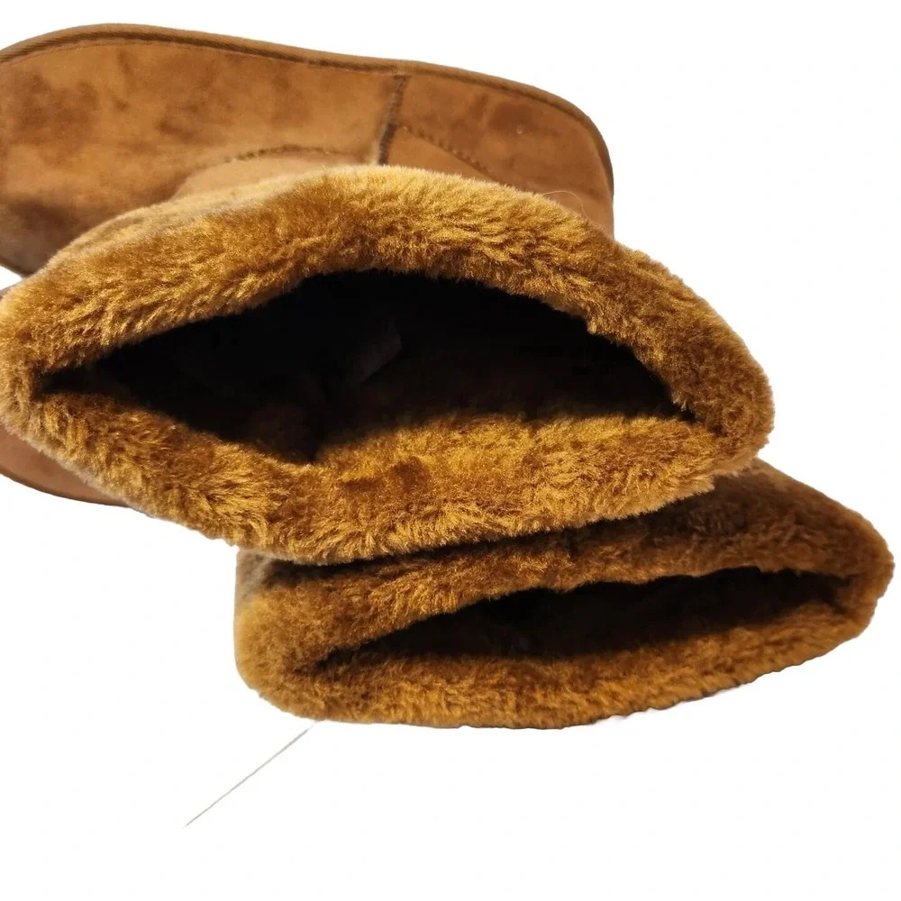 Eskis Winter Boots Womens‎ Size 8 Brown Faux Fur Lined Snow Boot Ladies Footwear